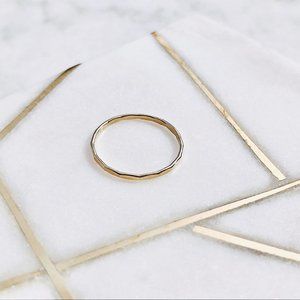 14K gold-filled hammered stacking ring